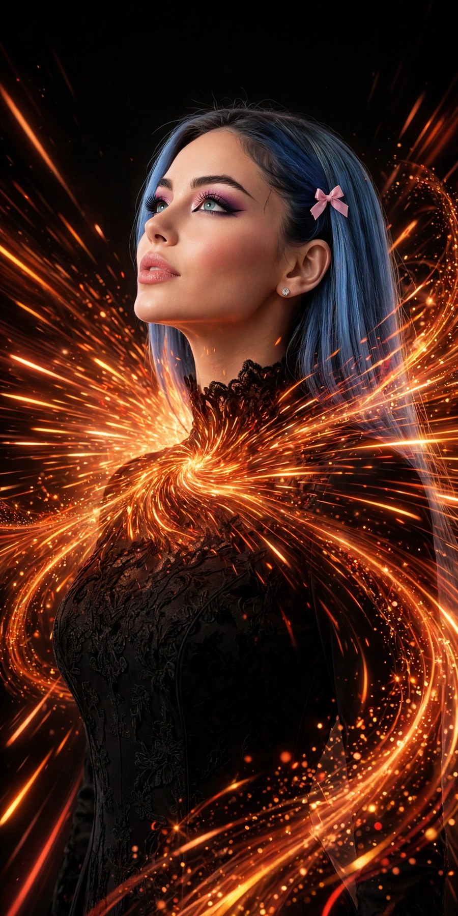 NARIKA, personaggio AI: Scintille dorate.